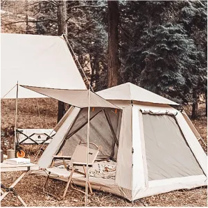 Large Teepee Tent for Adults 4 People Waterproof,Three Seconds to Open Large Tents for Camping Practical Sturdy Large Tents for Camping for Family for Camping, Hiking, Mountaineering