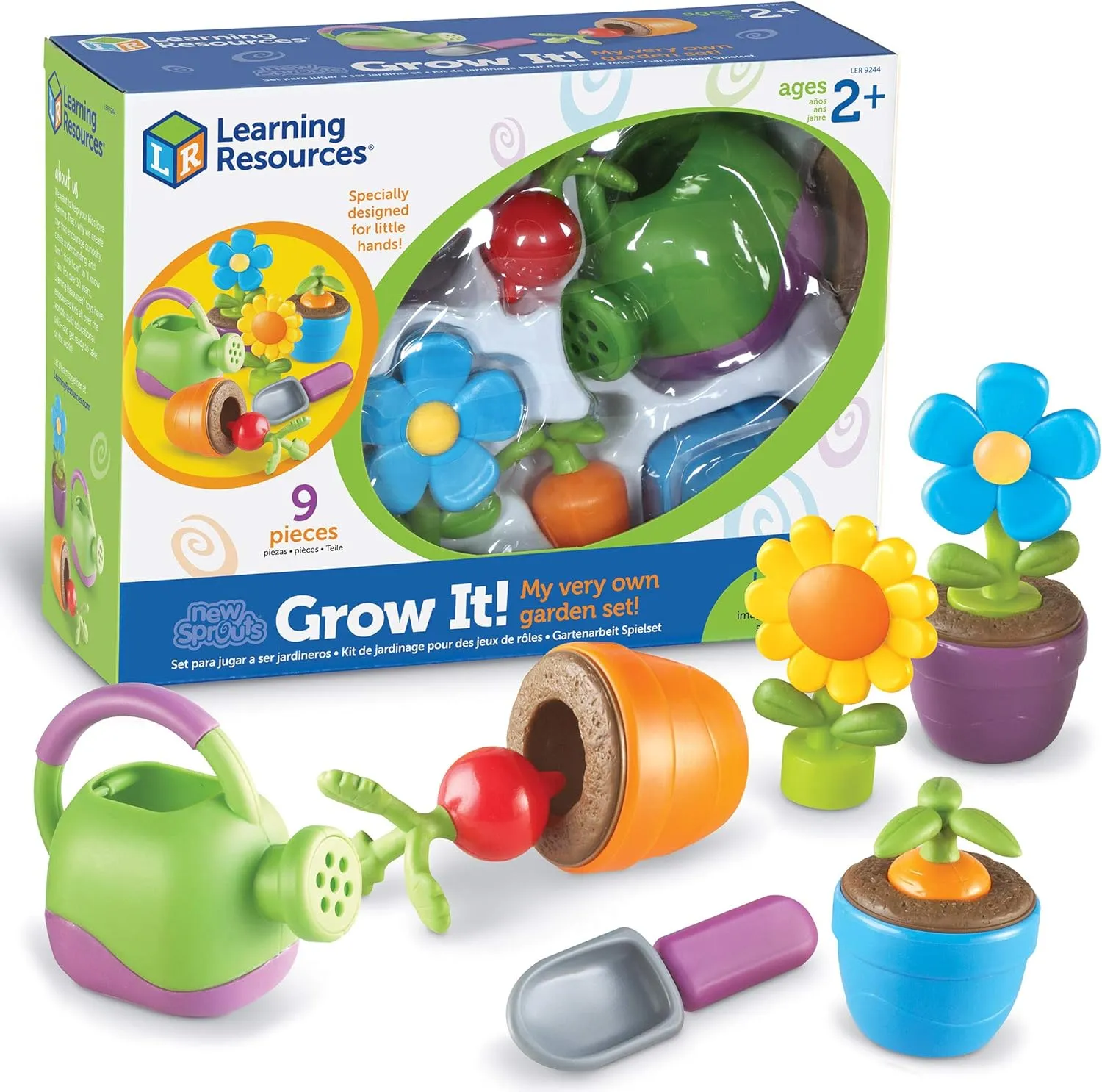 Learning Resources New Sprouts Grow It! Toddler Gardening Set - 9 Pieces, Ages 2  Toddler Learning Toys, Garden Toys for Kids, Spring and Easter Toys for Boys and Girls