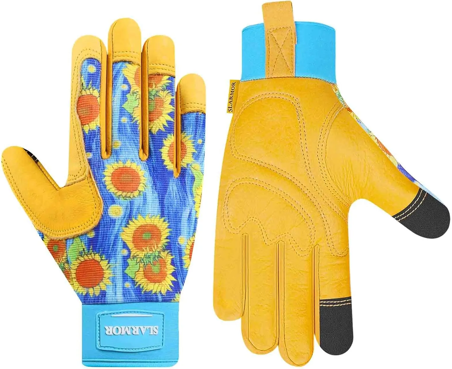 Leather-Gardening-Gloves for Women -Thorn-Proof Work-Gloves for Weeding, Digging, Planting,Pruning Yard garden Gloves