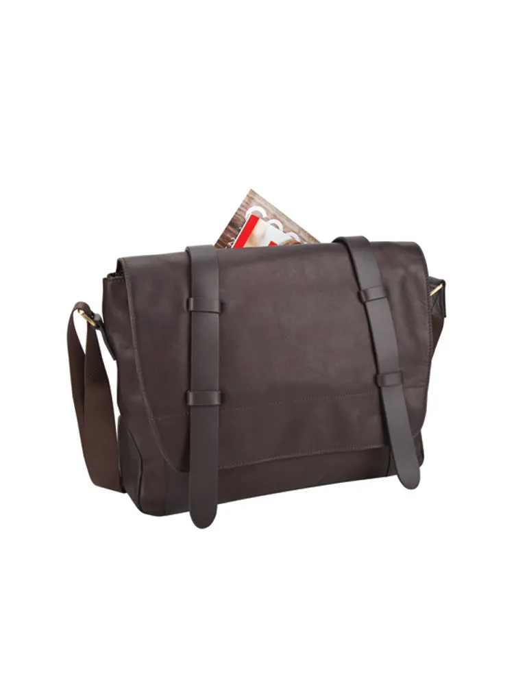 LEATHER MESSENGER BAG (BELLINO)