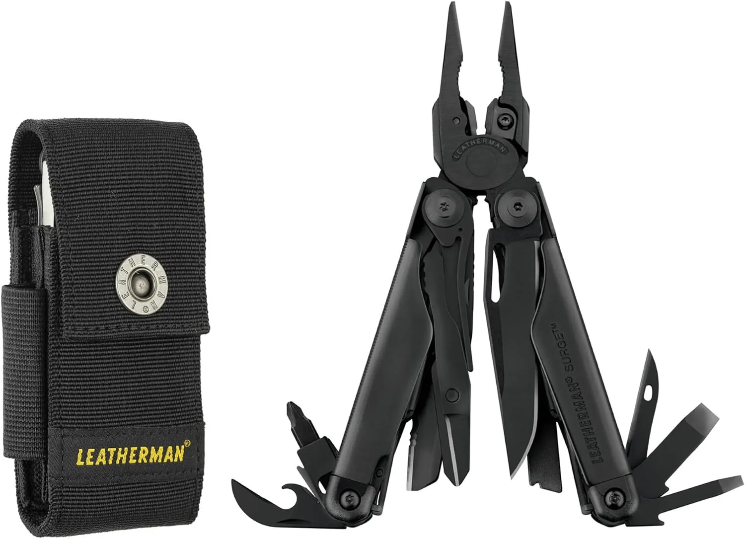 LEATHERMAN, Surge, 21-in-1 Heavy-Duty Multi-tool for Work, Home, Garden, DIY & Auto, Black with Premium Nylon Sheath