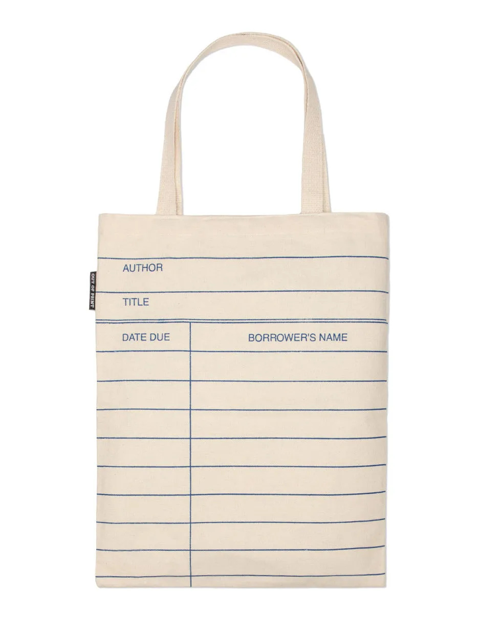 Library Card (Natural): Tote Bag