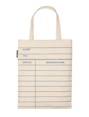 Library Card (Natural): Tote Bag