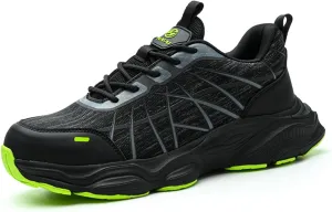 Lightweight Plastic Toe Anti-Impact Puncture Resistant Safety Shoes - Non-Slip Sole - Ideal for Construction & Gardening Work