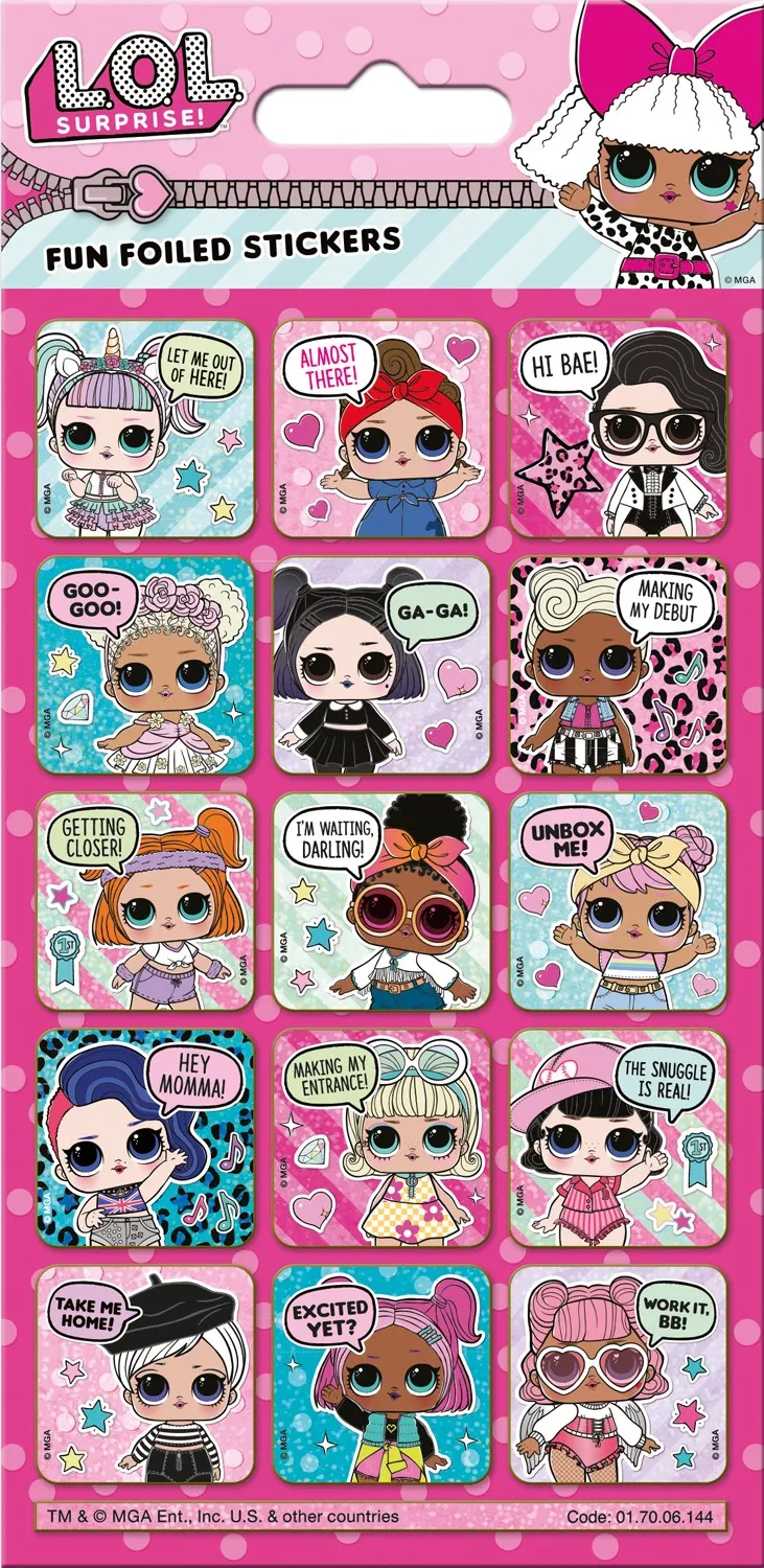 L.O.L Surprise Captions Reusable Foil Stickers