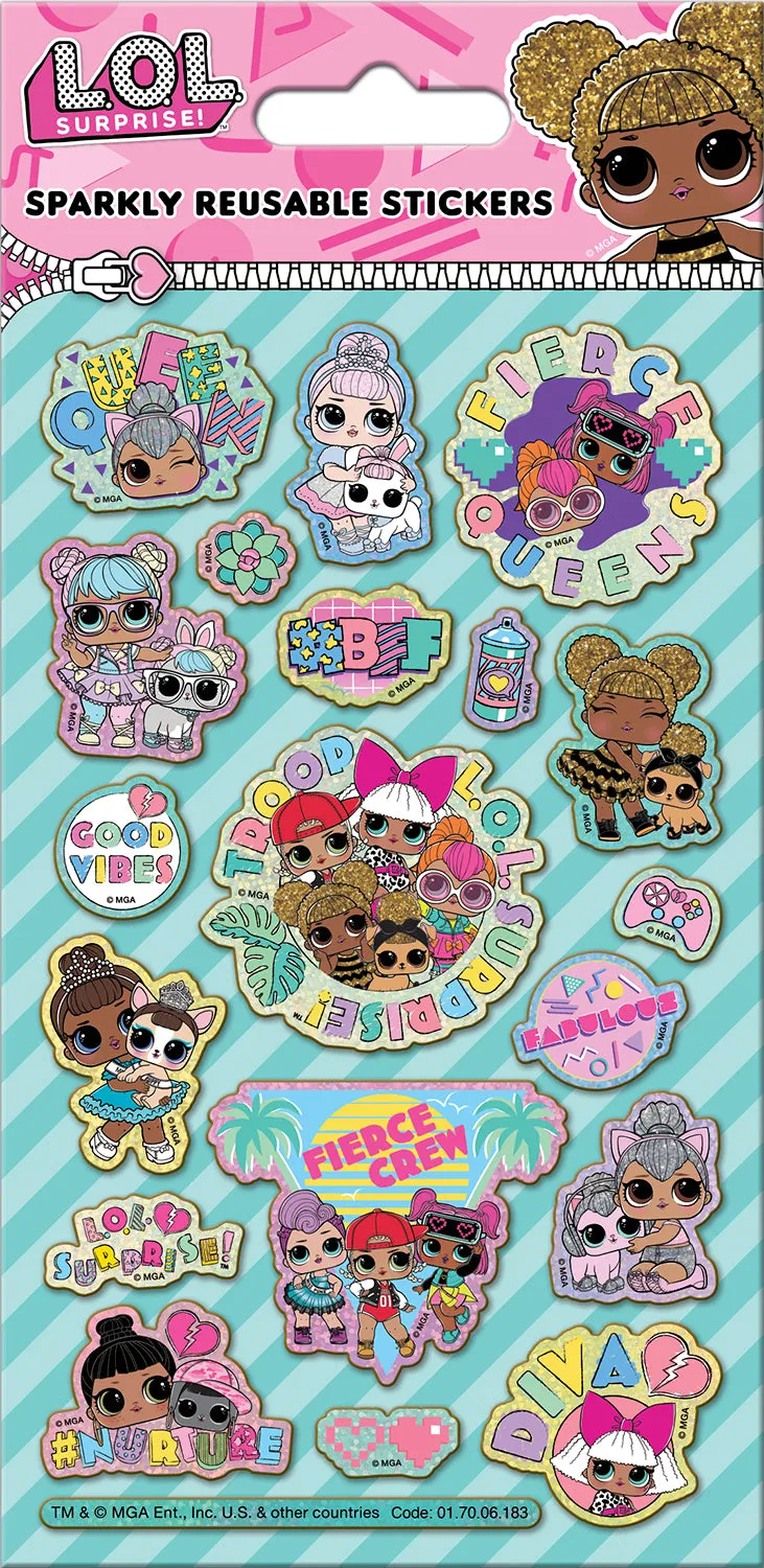 L.O.L Surprise Troop Reusable Foil Stickers