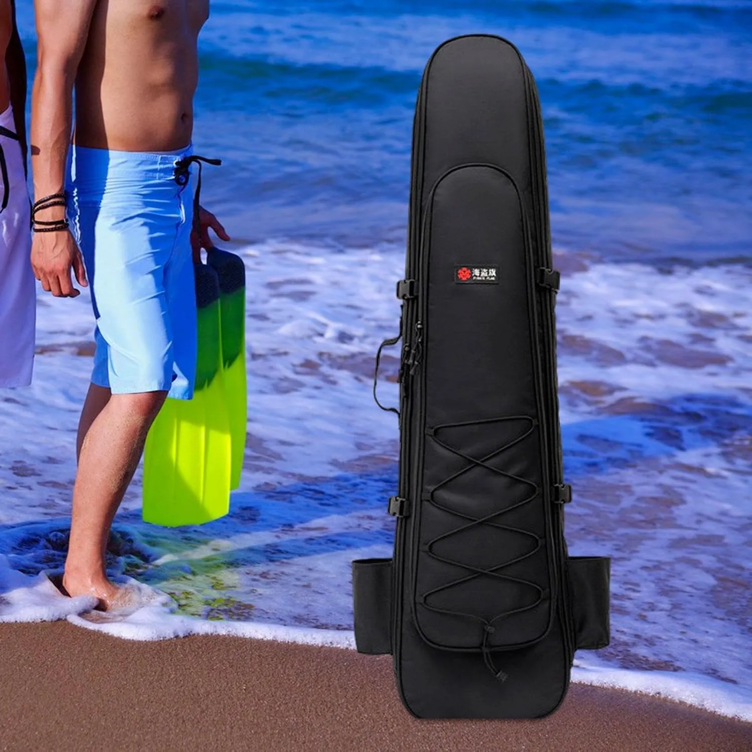 Long Fins Bag Backpack Snorkel Gear Bag Diving Fin Bag Scuba Diving Gear Bag for Spearfishing Camping Swimming Outdoor Beach