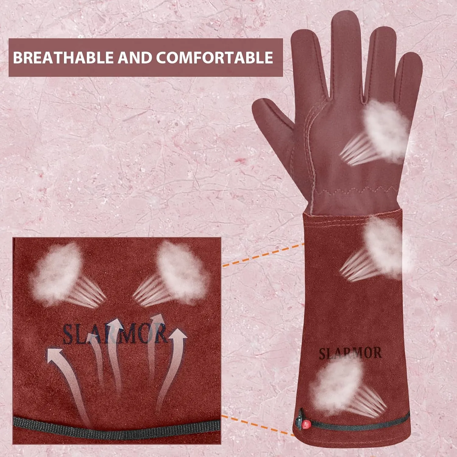 Long Gardening-Gloves Women/Men-Thorn proof Rose Pruning Heavy Duty Gauntlet-S