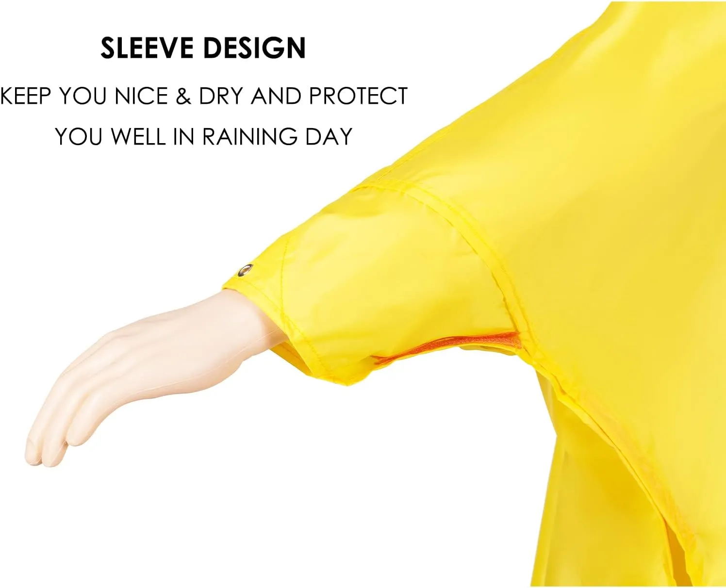 longsinger Rain Poncho for Adult, Waterproof Rain Poncho with Hood and Sleeve, Ideal for Hiking, Hunting, Camping