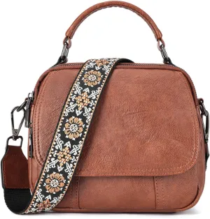 Love Deliver Small Crossbody Bags for Women Trendy, Soft Leather Crossbody Purses Shoulder Handbags with Adjustable Straps