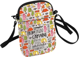 Love To Camp Crossbody Bag Camping Fish Adventure Small Sling Bag Camper Life Gift