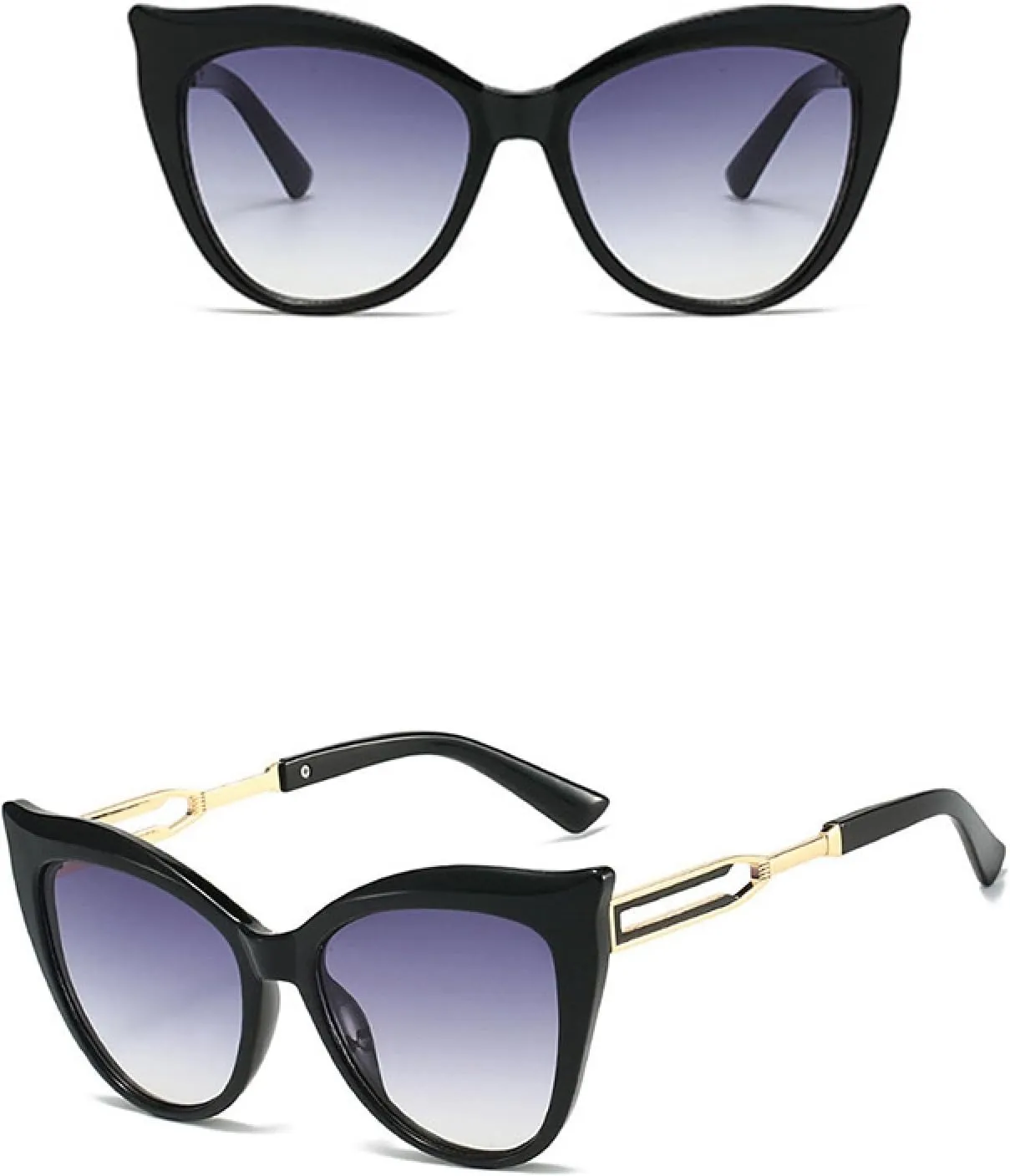 Luxury Retro Leopard Print Gradient Cat Eye Women Sunglasses Men Glasses Uv400