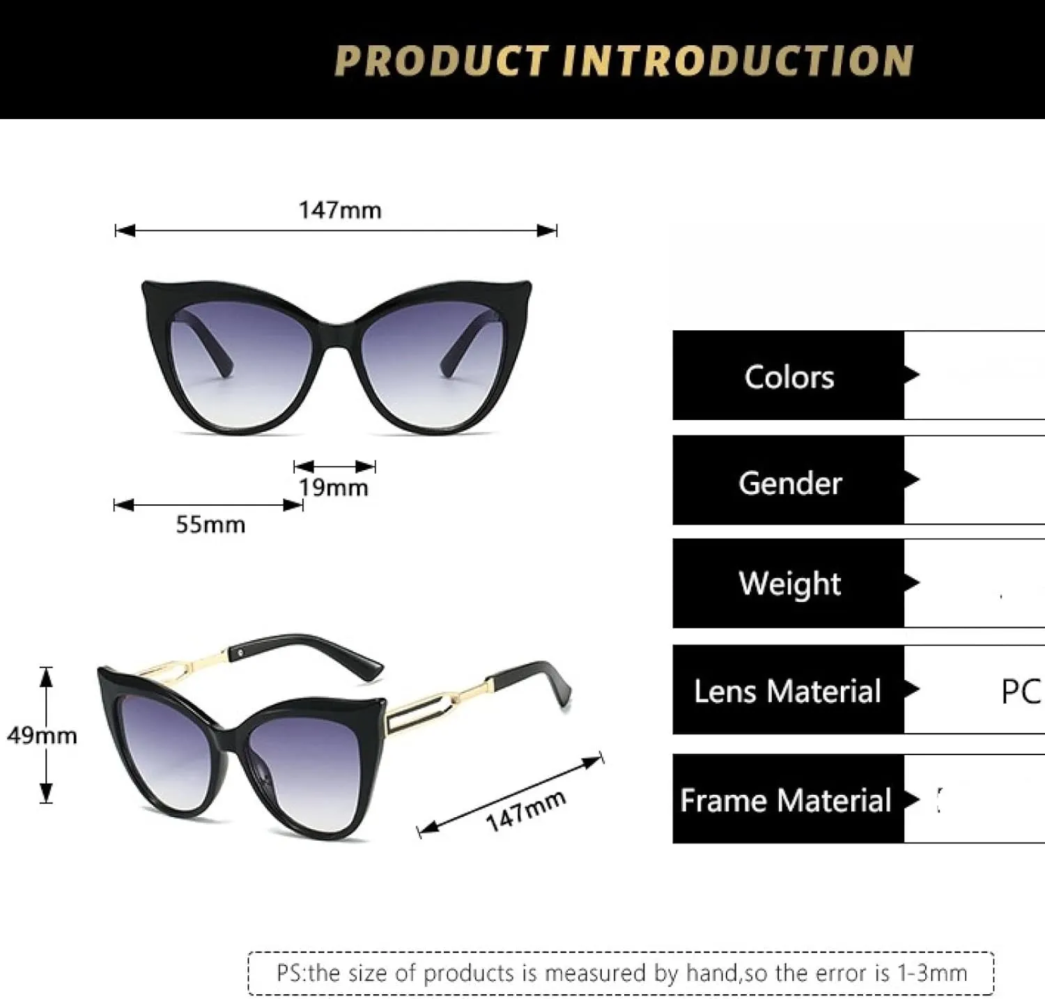 Luxury Retro Leopard Print Gradient Cat Eye Women Sunglasses Men Glasses Uv400
