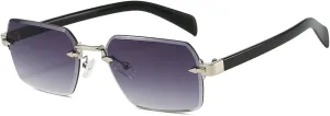 Luxury Sunglasses Men Retro Fashion Rimless Sun Glasses Shades Cutting Lens Ladies Frameless Eyeglasses