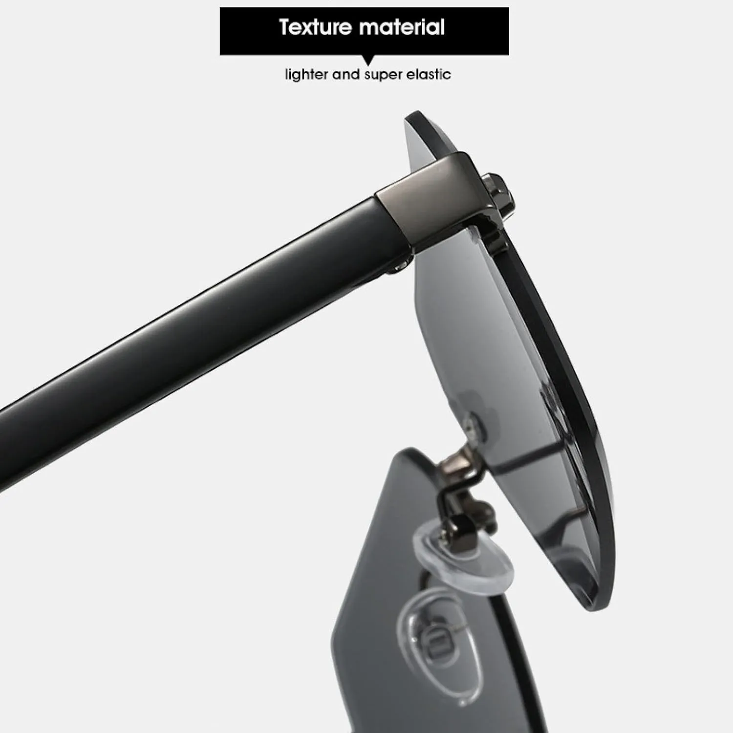 Luxury Sunglasses Men Retro Fashion Rimless Sun Glasses Shades Cutting Lens Ladies Frameless Eyeglasses