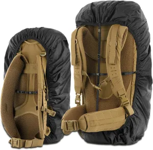 M-Tac Backpack Rain Cover Waterproof - Bag Rain Cover - for Hiking Travel Camping Military (Black, Medium)