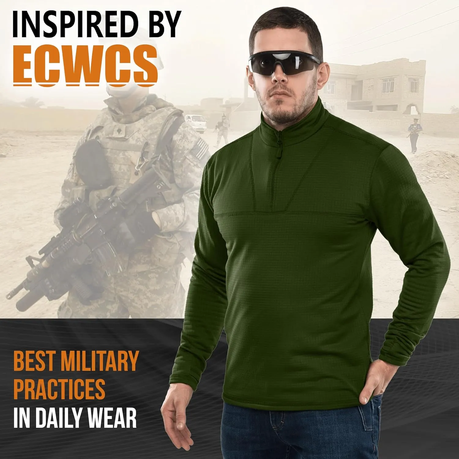 M-Tac Thermal Underwear for Men Fleece Lined Compression Shirt Delta Level 2