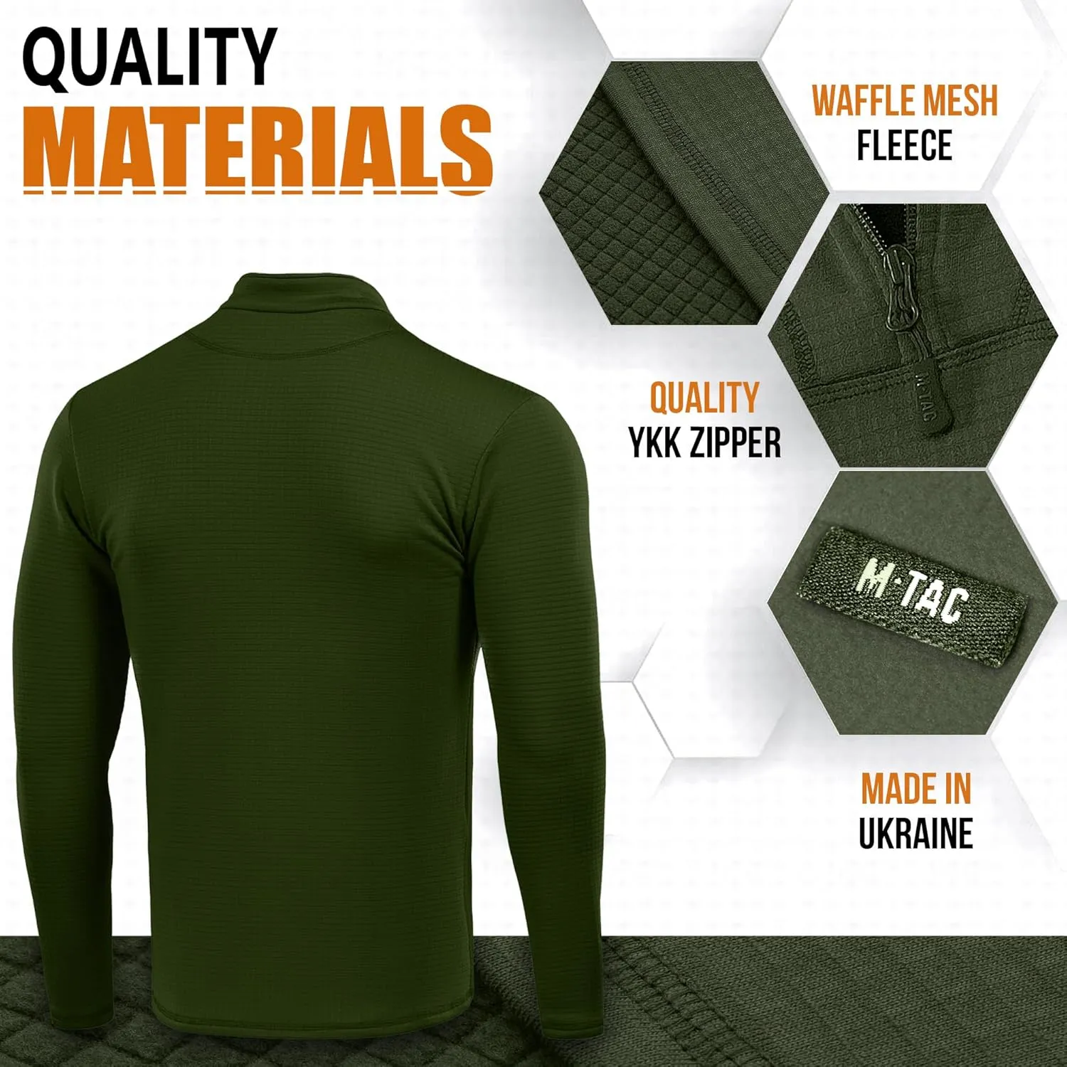 M-Tac Thermal Underwear for Men Fleece Lined Compression Shirt Delta Level 2