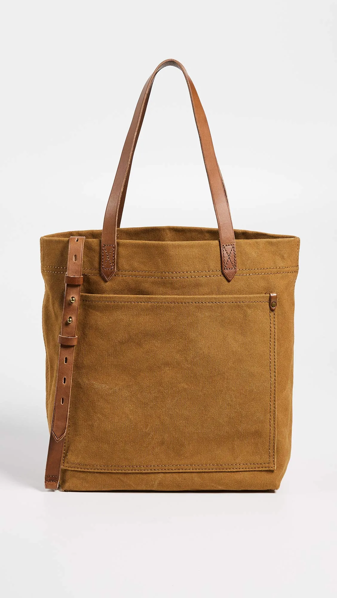 Madewell Women's The Canvas Medium Transport Tote, Acorn, Tan, One Size