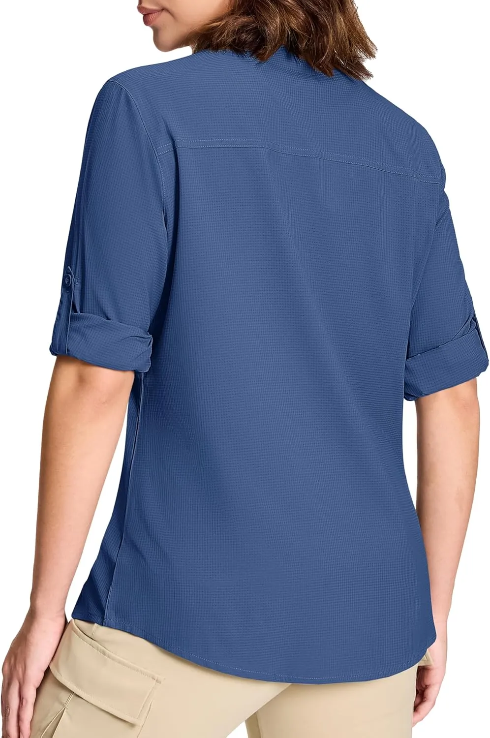 MAGCOMSEN Women's UPF 50  Long Sleeve Fishing Shirts UV Sun Protection Quick Dry Button Down Safari Hiking Travel Shirts