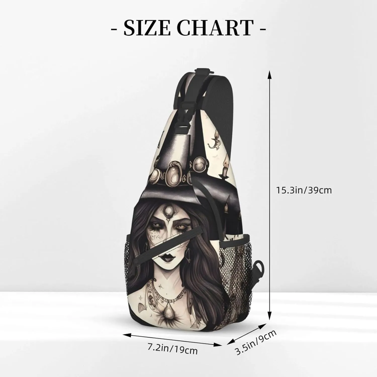 Magic Witch Witchcraft Bohemian High Storage Capacity Chest Bag Diagonally Sling Backpack Crossbody Shoulder Bag For Men Women
