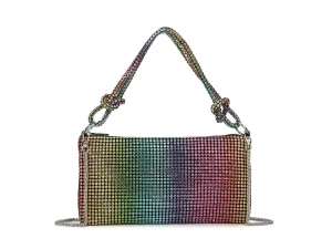 Marbella Glamorous Sparkly Clutch Bag With Handle - Rainbow
