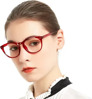 MARE AZZURO Reading Glasses Women's Reader 0 1.0 1.25 1.5 1.75 2.0 2.25 2.5 2.75 3.0 3.5 4.0 5.0 6.0 (Red 100)