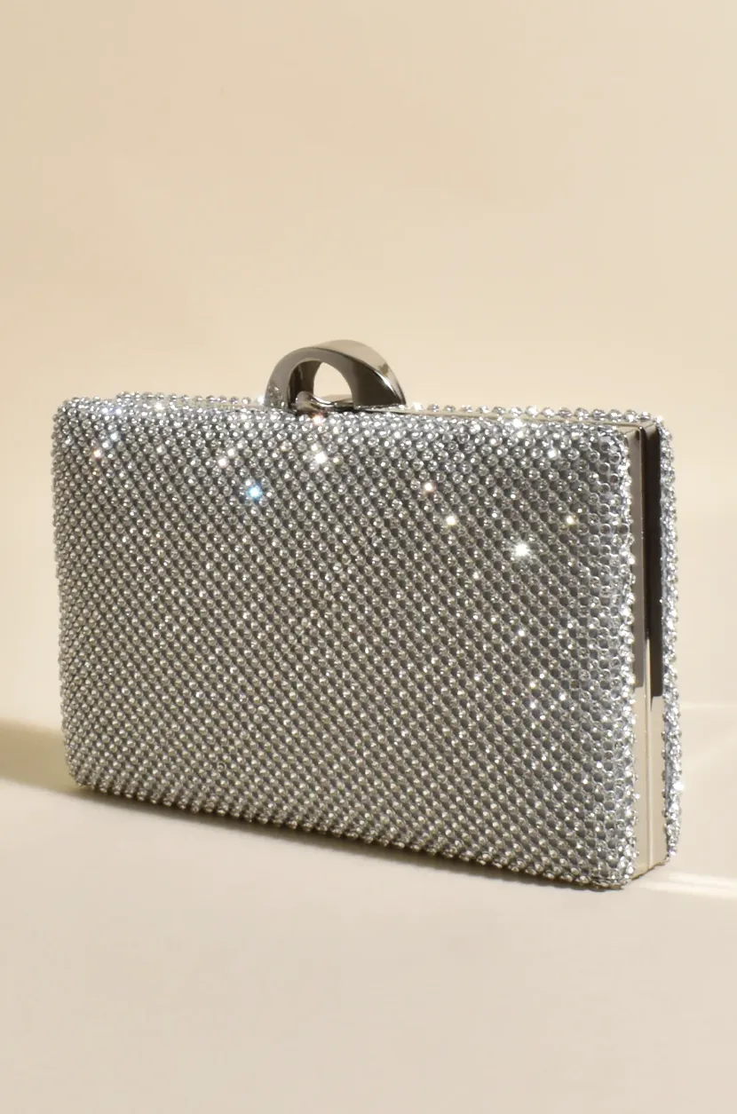 Mariah Diamante Structured Clutch