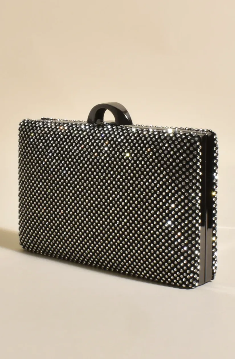 Mariah Diamante Structured Clutch