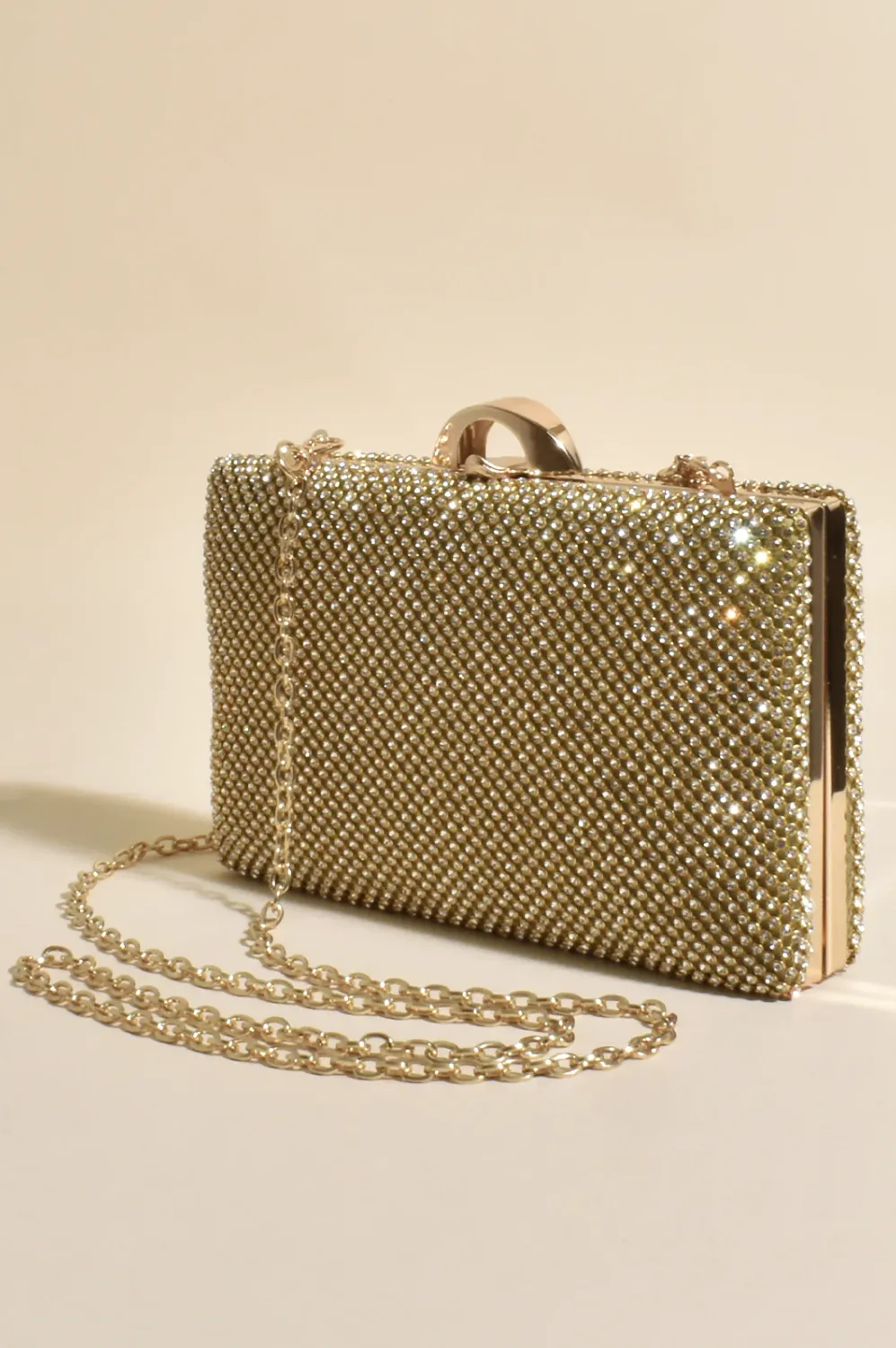 Mariah Diamante Structured Clutch