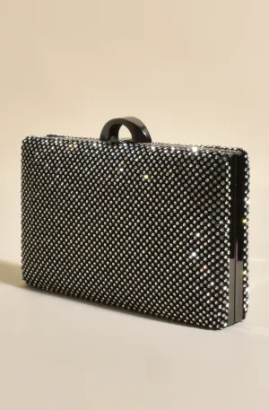 Mariah Diamante Structured Clutch