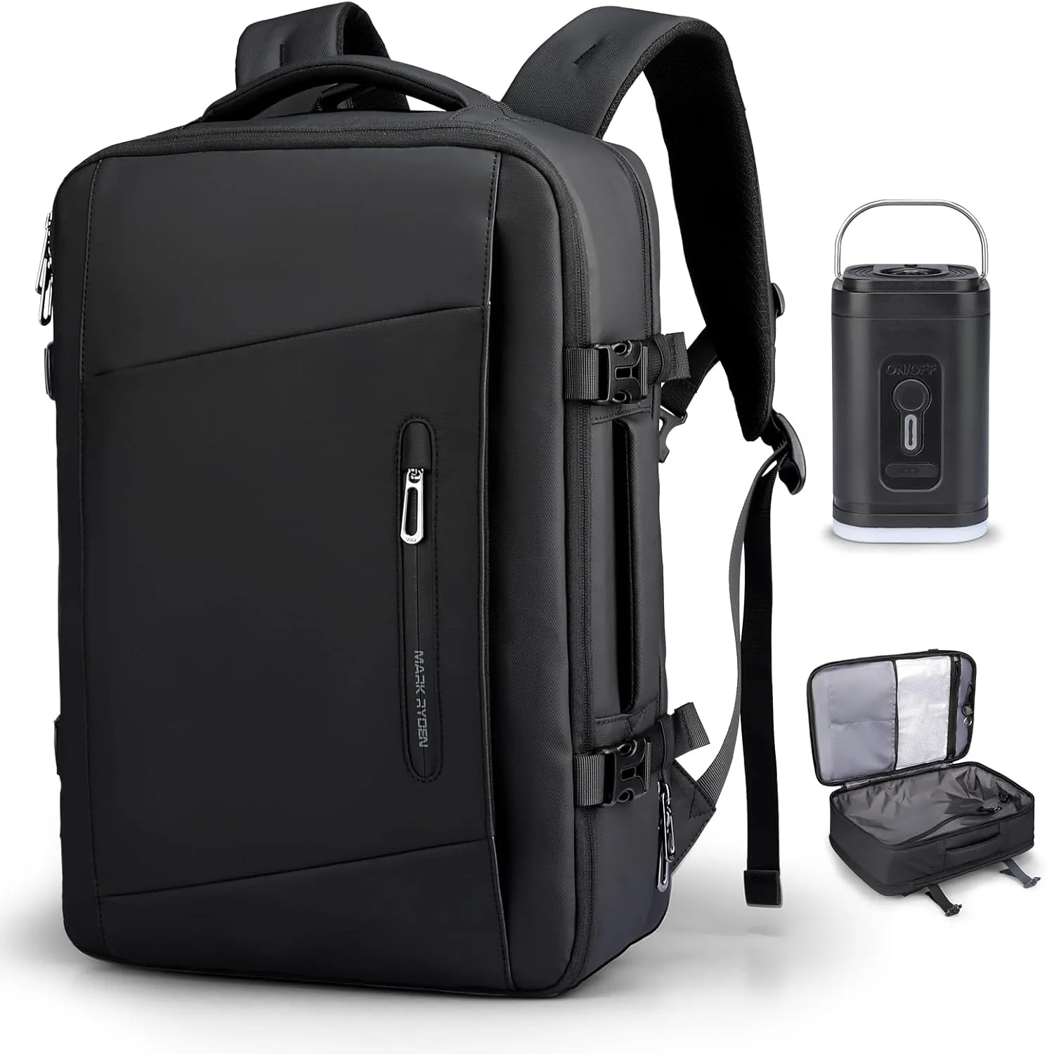 Mark Ryden Laptop Backpack Vacuum Travel 35L, Airpack with Pocket for Water Bottle, Vacuum Compression Bag with Air Pump, Ideal for Laptop, Travel, Business, College, Camping