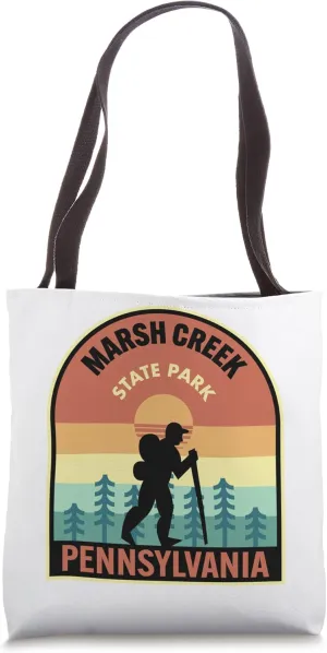 Marsh Creek State Park PA Retro Tote Bag
