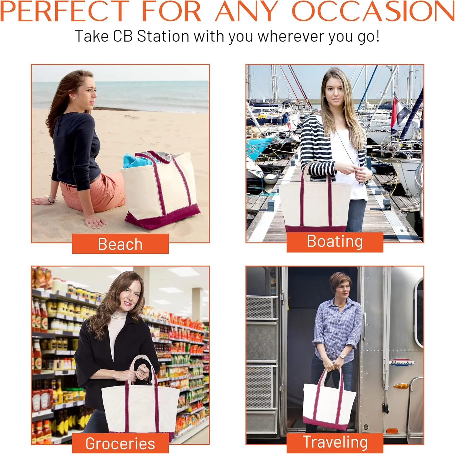 Medium Classic Canvas Tote Bag for Women, Top Zipper Closure, Outer Pocket, Daily Essentials, Groceries, Traveling