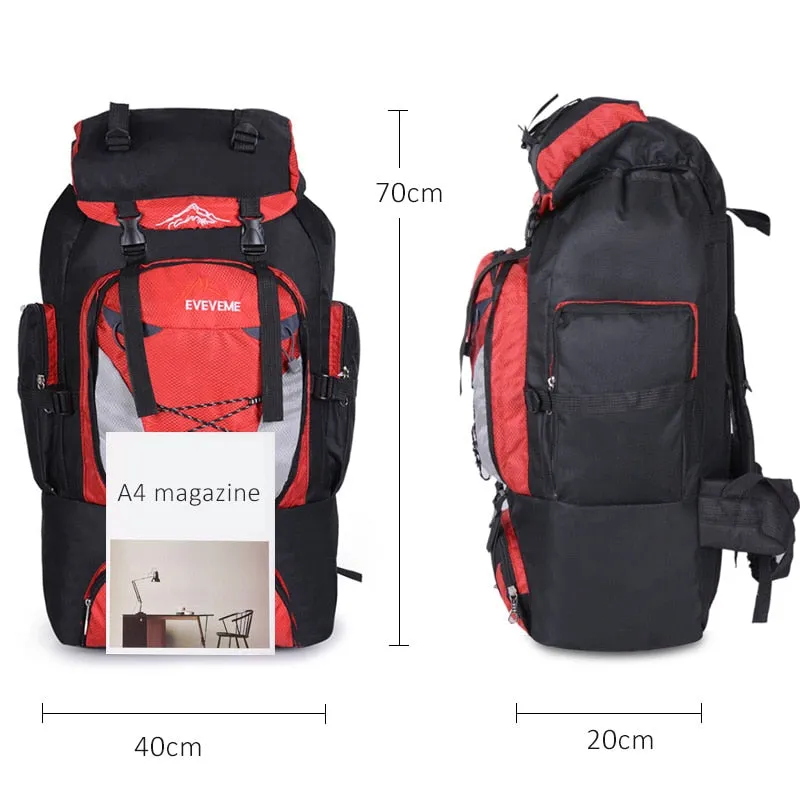 Men's 80L Large Hiking Mountaineering Backpack Climbing Hiking Backpack Camping Backpack Sport