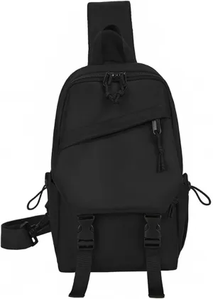 Men's Chest Bag Crossbody Bag Small Bag Shoulder Bag Wear-resistant Front Backpack(D)