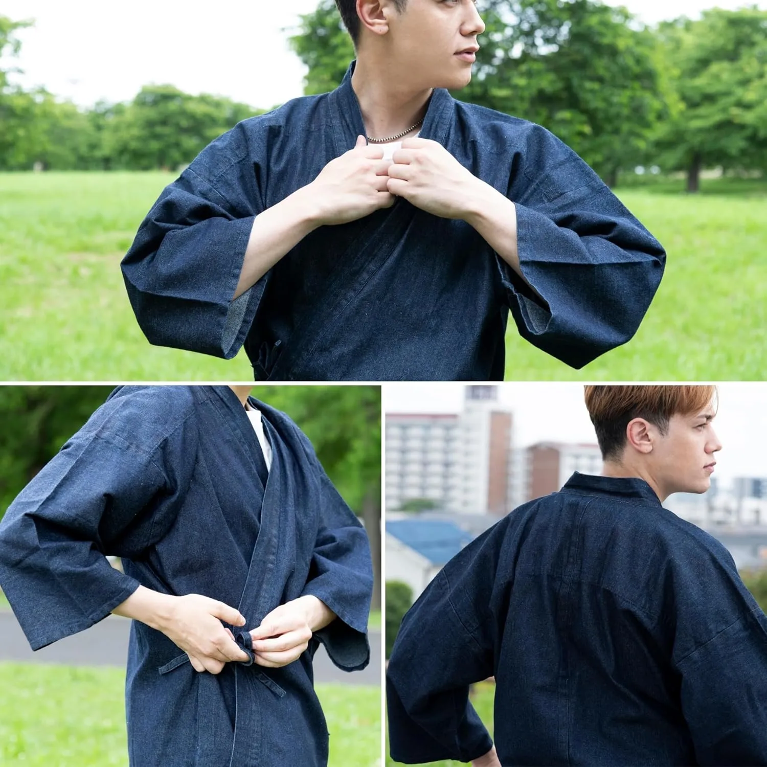 Men's Japan Kimono Denim Samue