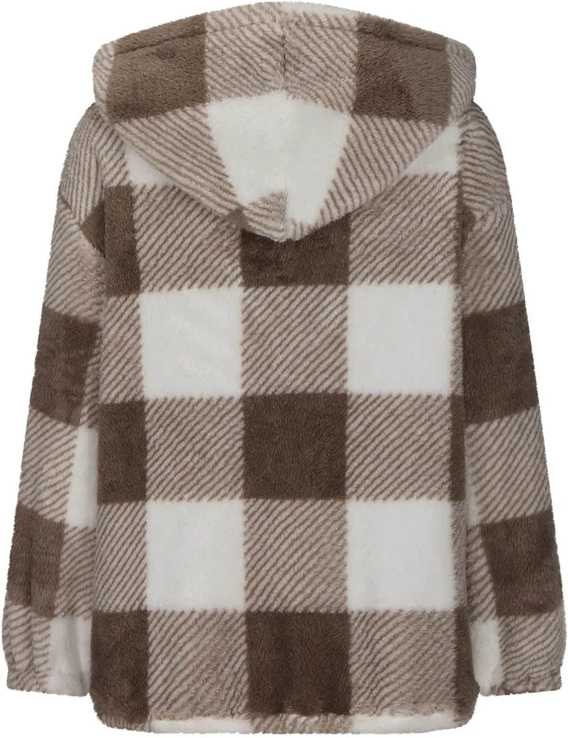 Men's Long Sleeve Quilted Lined Flannel Shirt Jacket Casual Fashion Fall Winter Coat Loose Zip Up Hooded Outerwear