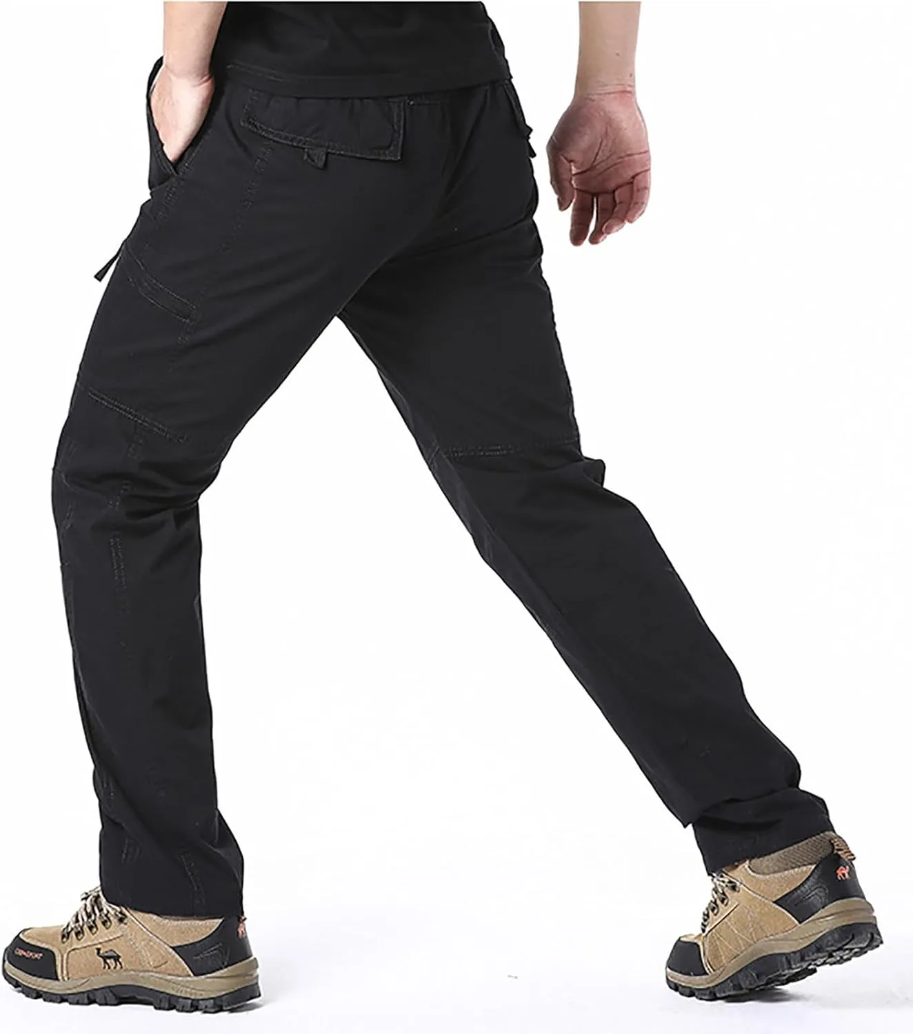 Mens Pants Casual Mencomfy Cargo Pants Relaxed Fit Straight Leg Outdoor Work Athletic Workout Joggers with Pocket