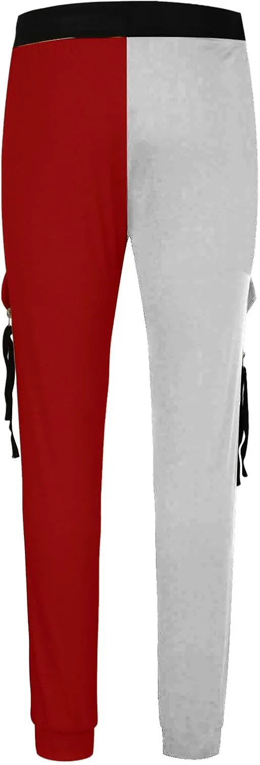 Mens Pants Drawstring Color Block Fashion Sports Joggers for Men Athletic Trendy 2025 Taperd Pants with Pocket