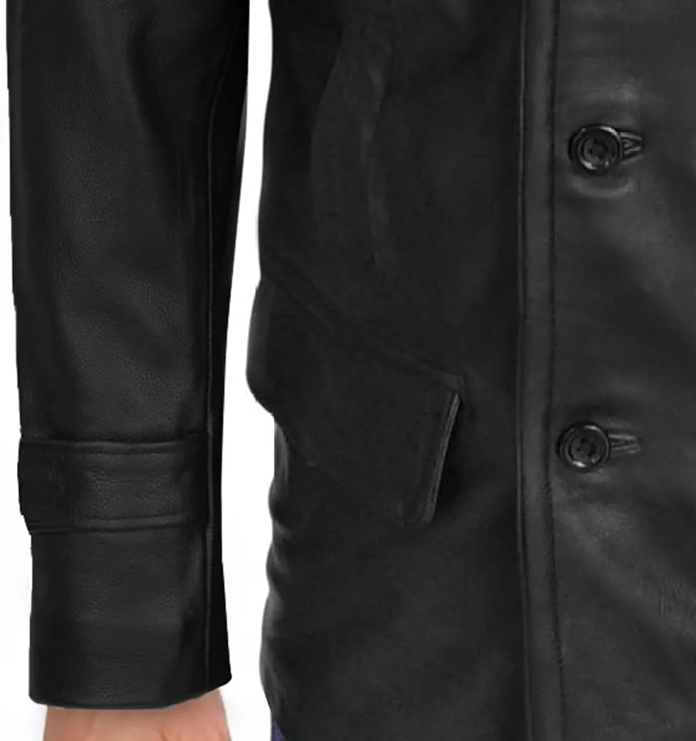 Mens Retro Designer Classic Real Leather Winter Jackets And Coats