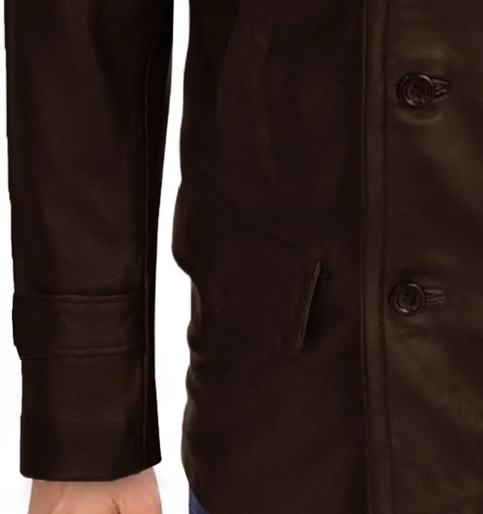 Mens Retro Designer Classic Real Leather Winter Jackets And Coats