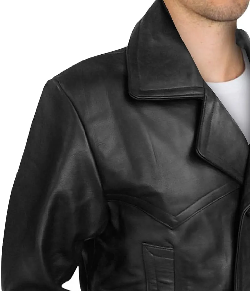 Mens Retro Designer Classic Real Leather Winter Jackets And Coats