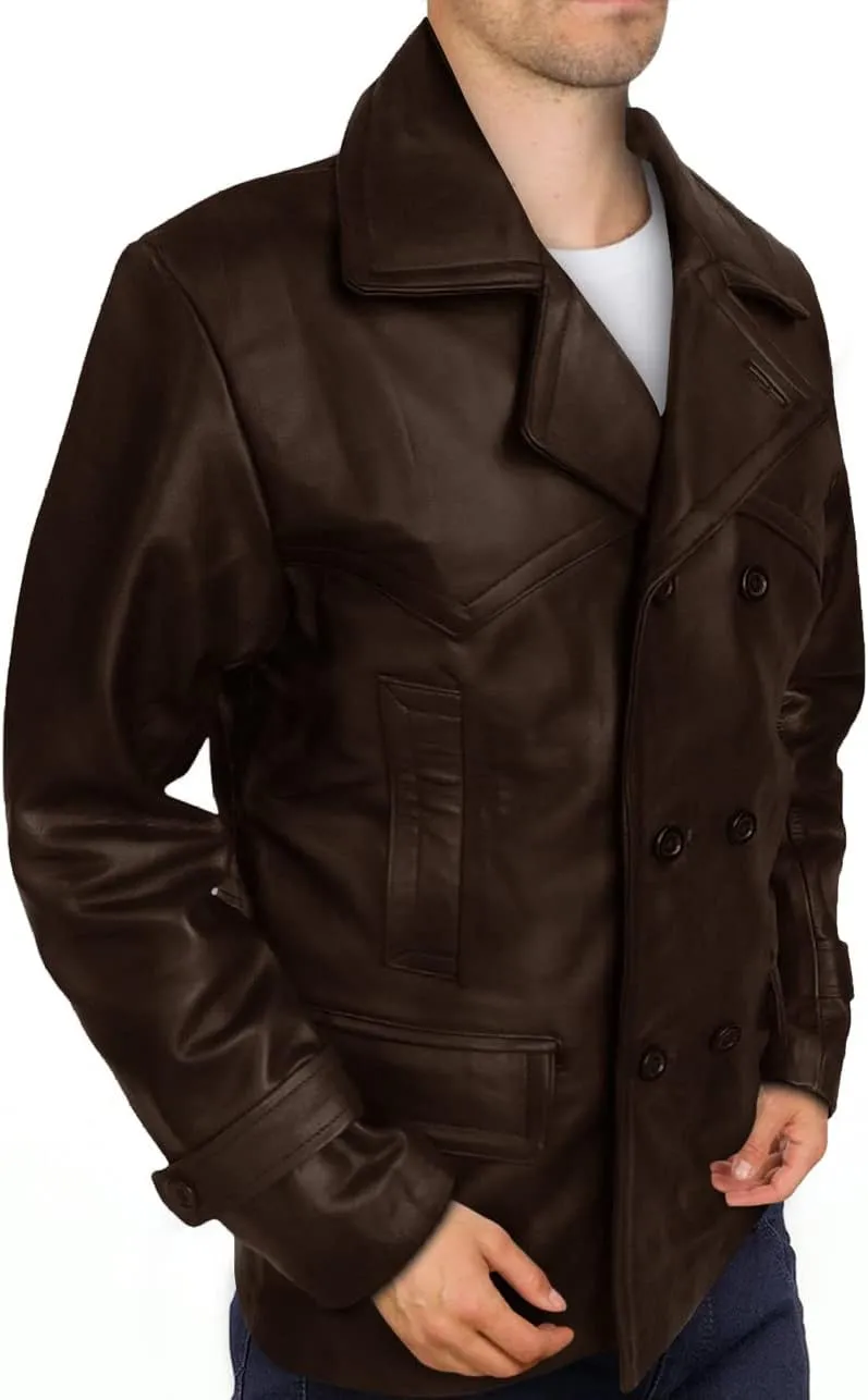 Mens Retro Designer Classic Real Leather Winter Jackets And Coats
