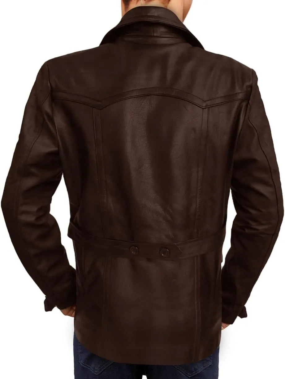 Mens Retro Designer Classic Real Leather Winter Jackets And Coats