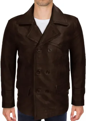 Mens Retro Designer Classic Real Leather Winter Jackets And Coats