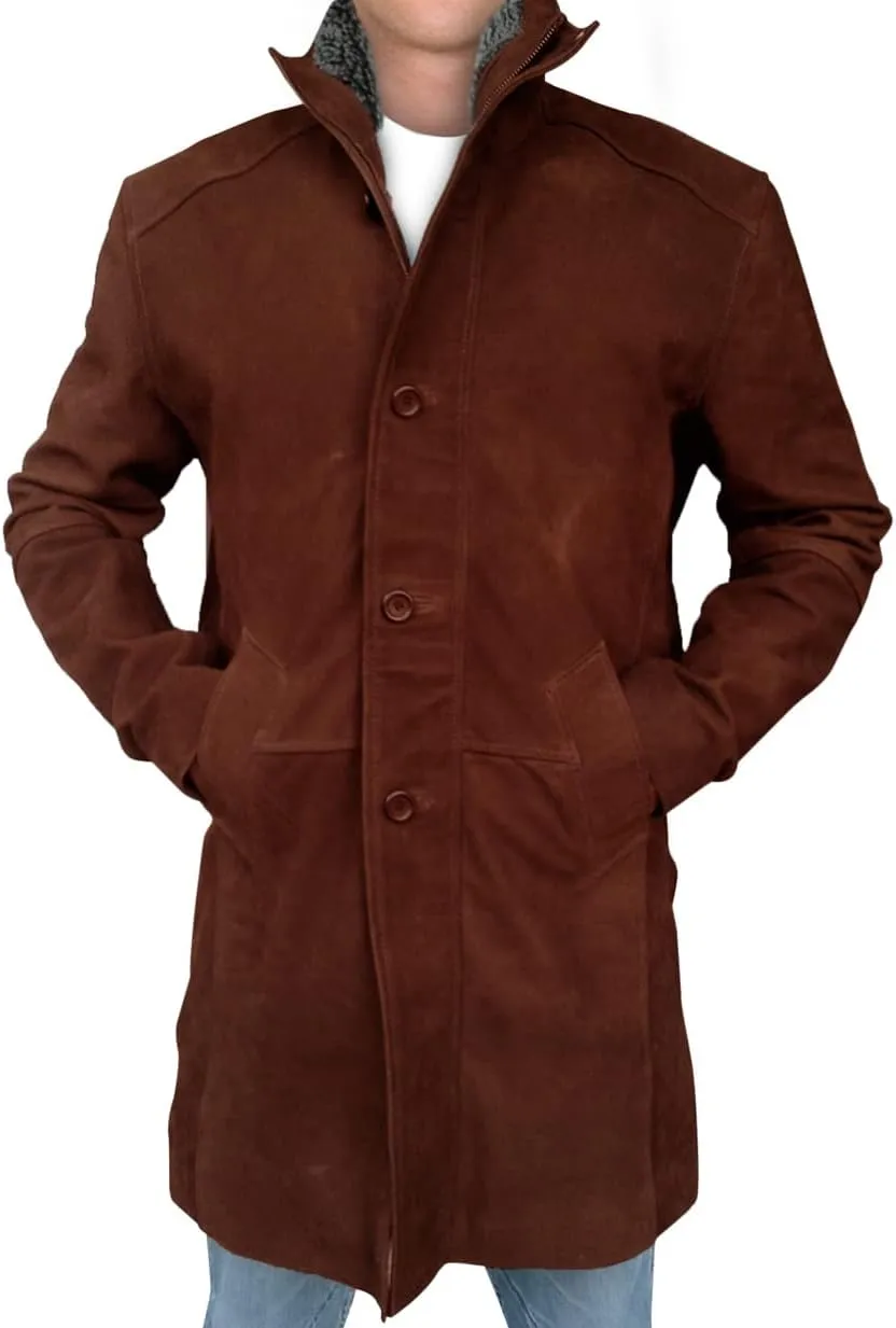 Mens Retro Designer Classic Real Leather Winter Jackets And Coats