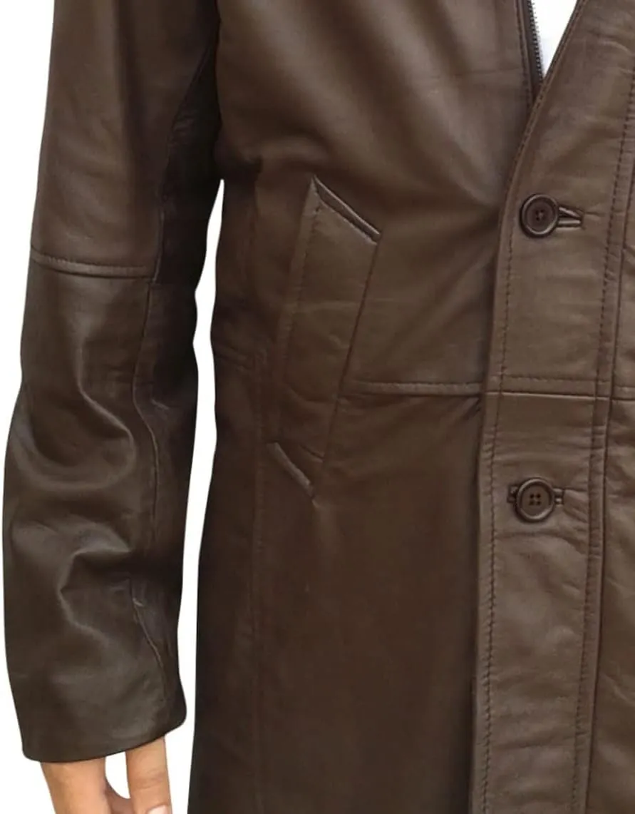 Mens Retro Designer Classic Real Leather Winter Jackets And Coats