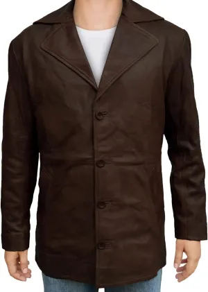 Mens Retro Designer Classic Real Leather Winter Jackets And Coats