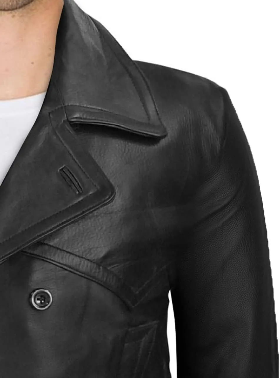 Mens Retro Designer Classic Real Leather Winter Jackets And Coats